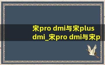 宋pro dmi与宋plus dmi_宋pro dmi与宋plus dmi区别